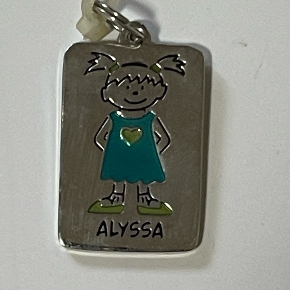 GANZ Kids Name Tag Charm ID Backpack Pull "ALISSA"